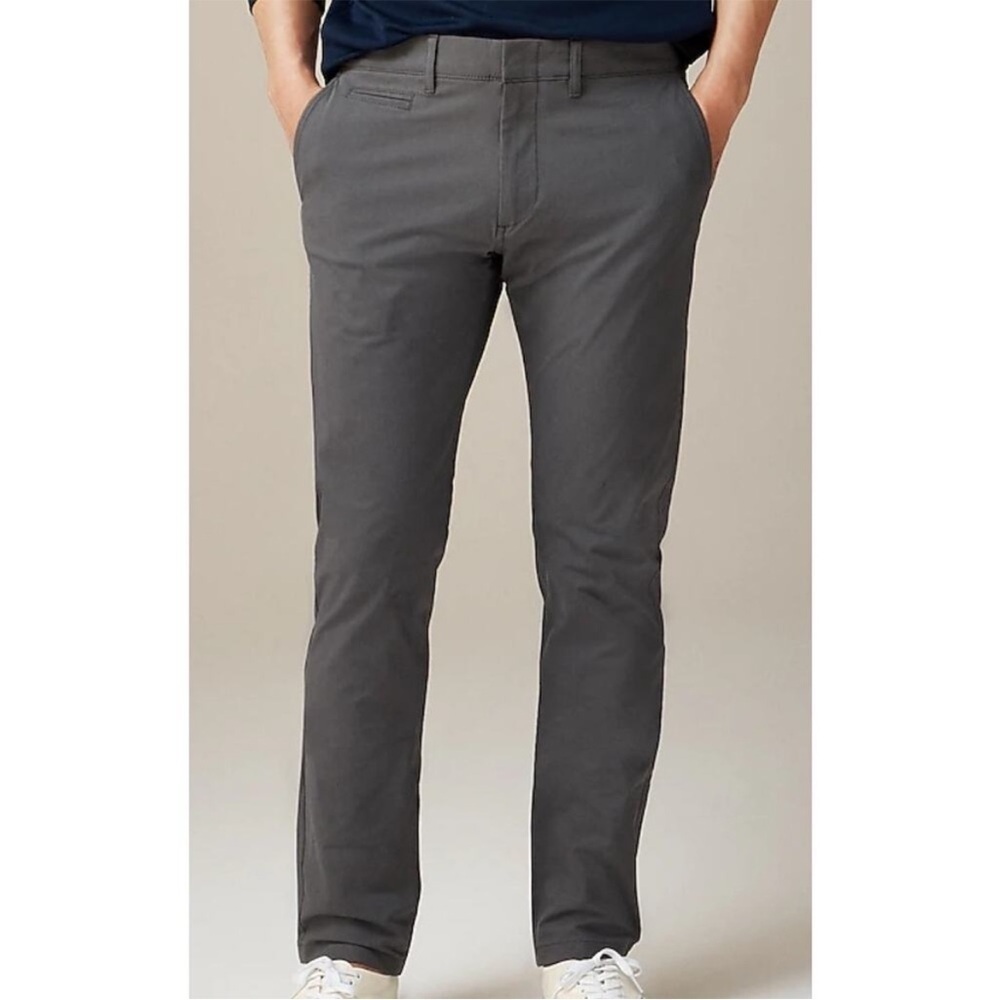 J.Crew 484 Slim Fit Tech Oxford Pants Men 34 x 34 Gray NWT BX185